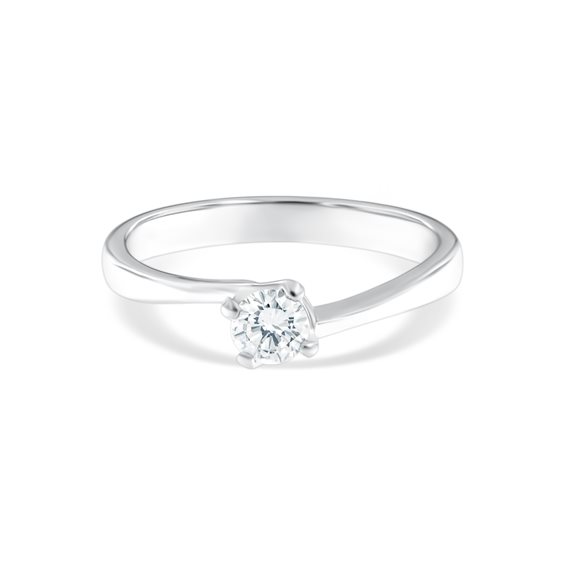 Ring Roman Gioielli Woman in White Gold Diamante 0.28 Ct R406A25N172M45 - R406A25N172M45